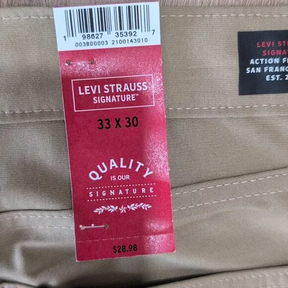 NWT Levi Strauss Signature Men's Action Flex Pro Slim 33x30 - Picture 4 of 4